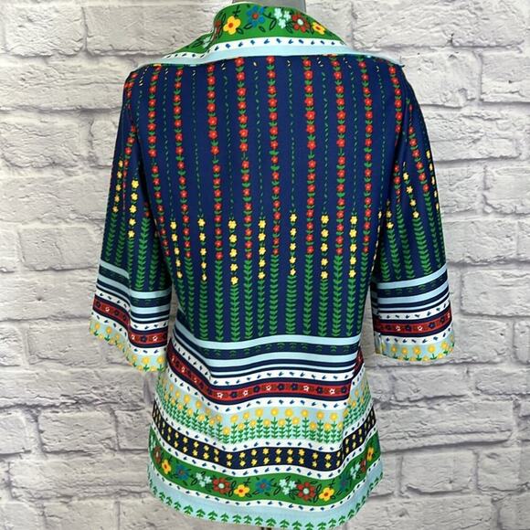 American Vintage 70’s wide collar polyester floral blouse - Picture 3 of 8